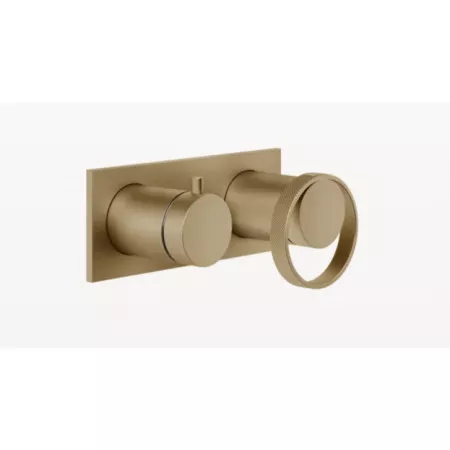 Gessi Anello bateria podtynkowa ściennej dwudrożnej przełącznik wanna/natrysk Brass Brushed PVD