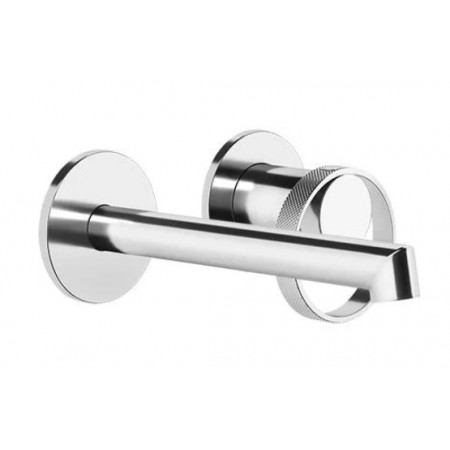 Gessi Anello bateria podtynkowa umywalkowa ścienna krótka wylewka bez odpływu Copper Brushed PVD