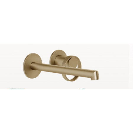 Gessi Anello bateria podtynkowa umywalkowa ścienna długa wylewka bez odpływu Warm Bronze Br. PVD