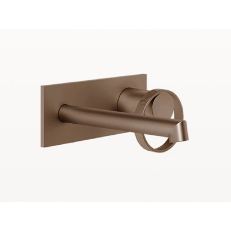 Gessi Anello bateria podtynkowa umywalkowa ścienna krótka wylewka bez odpływu Copper Brushed PVD