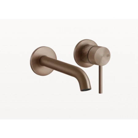 Gessi 316 Intreccio bateria podtynkowa umywalkowa ścienna długa wylewka bez odpływu Copper Brushed PVD