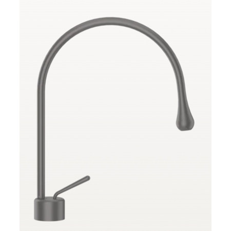 Gessi Goccia Bateria umywalkowa wylewka średnia bez korka spustowego Wylewka obrotowa Black Metal Br. GHRC