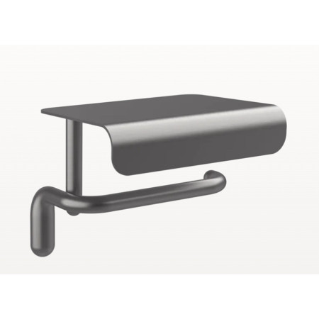 Gessi Goccia Accessories Uchwyt ścienny na papier w rolce z pokrywą Black Metal Br. GHRC