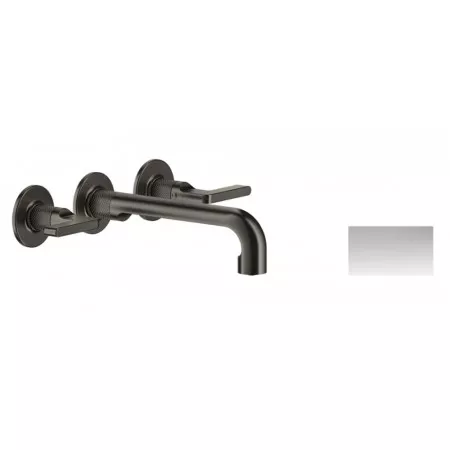 Gessi Inciso - bateria podtynkowa umywalkowa 3-otw z wylewką średnią bez odpływu Chrome