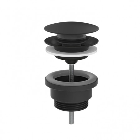 Gessi 2 w 1 odpływ umywalkowy „Stop&Go” odkręcany i wymienny mechanizm zawsze otwarty Matte Black