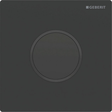 Geberit Typ 10 Elektroniczny zawór spłukujący do pisuaru, zasilanie 230V, czarny mat, easy-to-clean