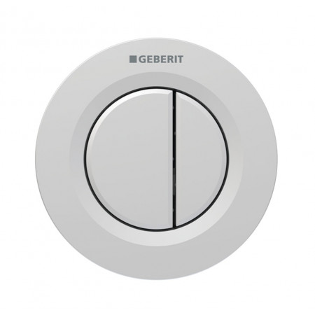 Pneumatyczny przycisk uruchamiający WC Geberit Typ 01, ręczny, podtynkowy, dwudzielny, chrom-mat, easy-to-clean