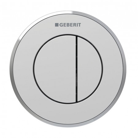 Pneumatyczny przycisk uruchamiający WC Geberit Typ 10, ręczny, podtynkowy, Sigma 8cm dwudzielny, chrom mat, easy-to-clean