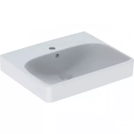 Geberit Smyle Square Umywalka kompaktowa, B50cm, H16cm, T41cm, z przelewem, z otworem na baterię