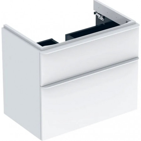 Geberit Smyle Square Szafka pod umywalkę, B58.4cm, H61.7cm, T47cm, z dwoma szufladami, biały