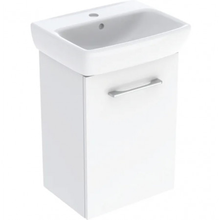 Geberit Selnova Square Zestaw szafki pod umywalkę , B45cm, H64.9cm, T35cm, z jednymi drzwiami, biały, z umywalką kompakt