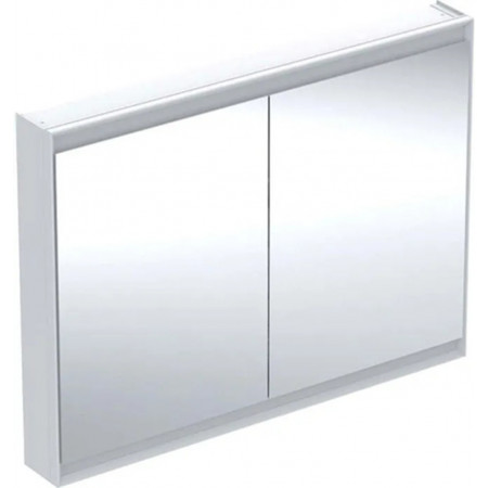 Geberit ONE Szafka z lustrem, Comfort Light, B120cm, H90cm, T15cm, montaż natynkowy, z dwojgiem drzwi, biały