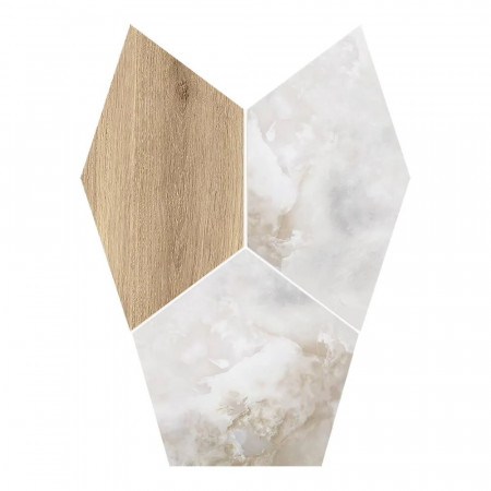 Tubądzin Mozaika gresowa Onice Bianco Wood MAT 28x31x0,8 Gat.1