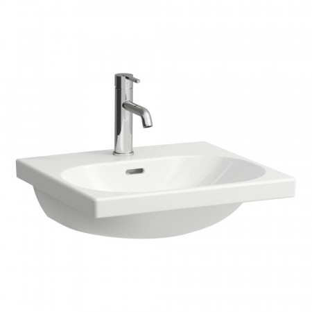 Laufen Lua umywalka ścienna 500 x 460 mmz otworem na baterie, z otworem przelewowym
