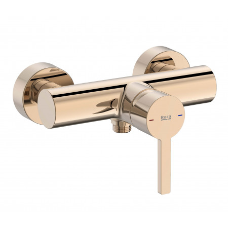 Roca Naia rose gold bateria prysznicowa ścienna bez zestawu