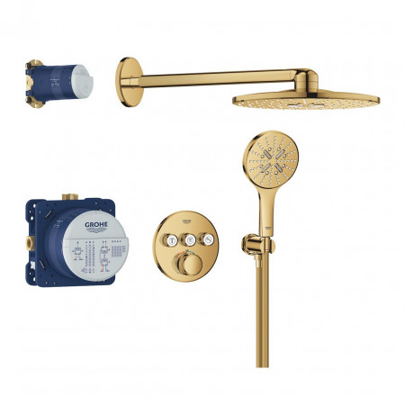 Grohe Grohtherm SmartControl zestaw podtynkowy prysznicowy 3 func deszczownica 310 cool sunrise