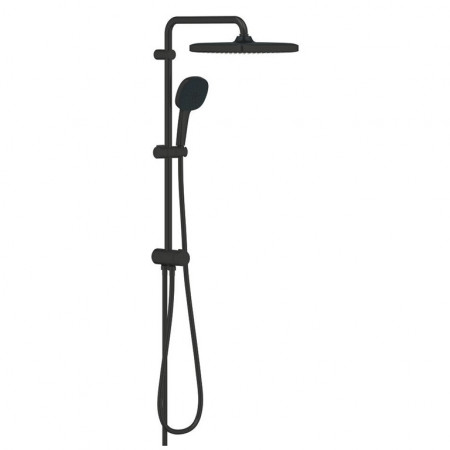 Grohe Tempesta System 250 Cube System prysznicowy z przełącznikiem do montażu ściennego czarny mat