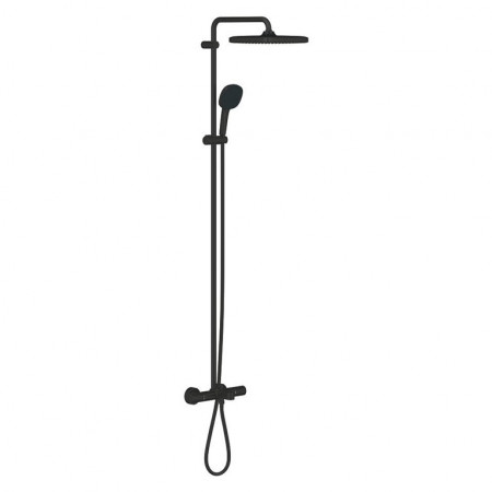 Grohe Tempesta System 250 Cube System wannowo-prysznicowy z termostatem do montażu ściennego czarny mat