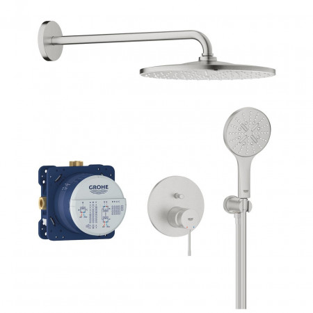 Grohe Essence zestaw podtynkowy prysznicowy 2 func deszczownica 310 stal nierdzewna