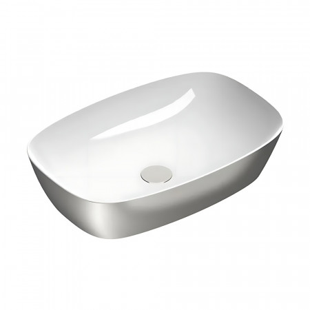 Catalano Gold & Silver umywalka 60x40 nablatowa biały / srebrny 160APGRLXBA