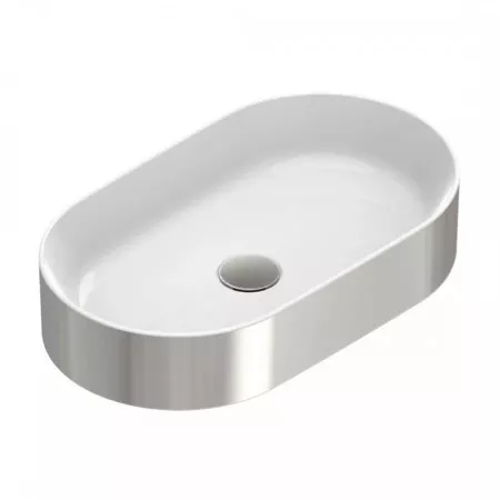 Catalano Gold & Silver umywalka 60x35 nablatowa biały / srebrny