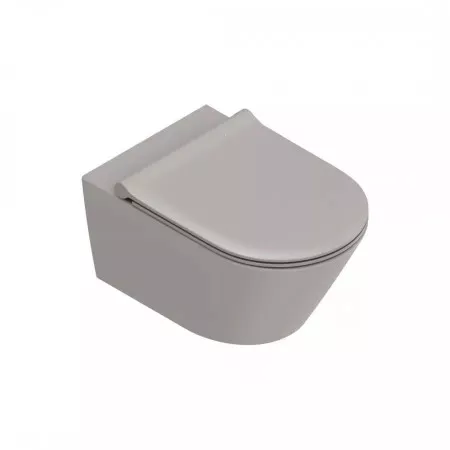 Catalano Zero miska WC 55cm wisząca bez kołnierza szary gołębi mat