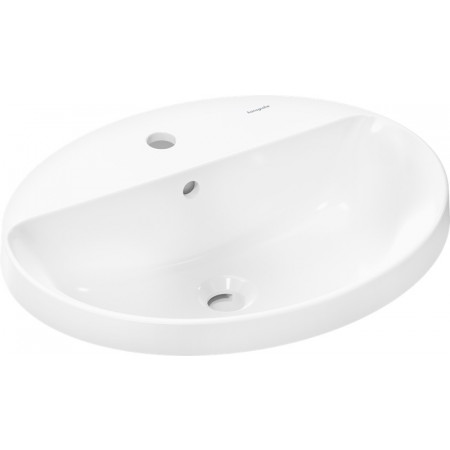 Hansgrohe Xuniva D Umywalka wpuszczana w blat 550/450 1/o na bat. z przelewem biały