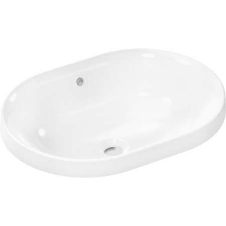 Hansgrohe Xuniva U Umywalka wpuszczana w blat 550/400 b/o na bat. z przelewem SmartClean biały