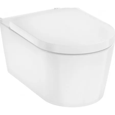 Hansgrohe EluPura S Miska wisząca WC 540 bezrant. AquaFall Flush SmartClean z deską WC SoftClose QuickRelease biały