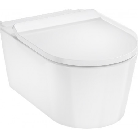 Hansgrohe EluPura S Miska wisząca WC 540 bezrant. AquaHelix Flush HygieneEffect z deską WC SoftClose QuickRelease Slim Biały