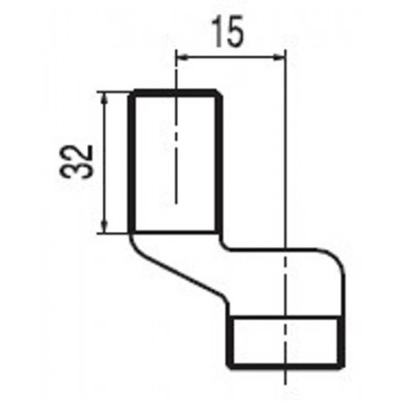 Tres mimośród standard z gwintem bocznym 1/2” 32 mm 120 - 180 mm - 4512_T1
