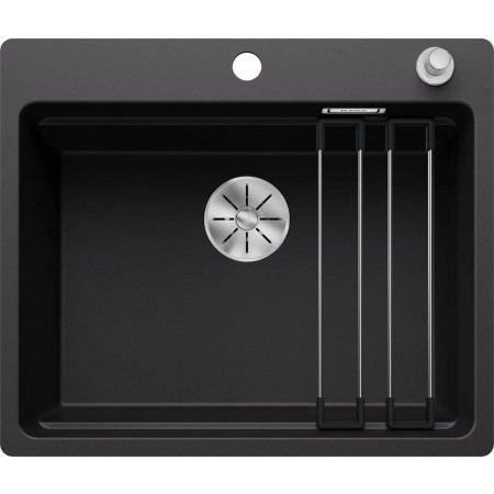 Blanco ETAGON 6-F Silgranit czarny, korek auto., InFino, szyny