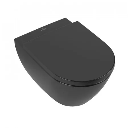 Villeroy & Boch Subway 2.0 Miska WC wiszący bezrant Pure Black CeramicPlus