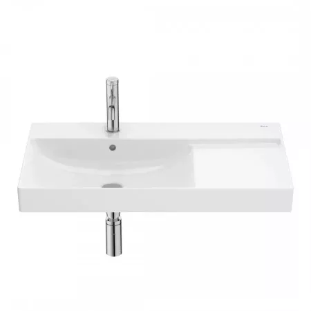 Roca Ona Umywalka meblowa UNIK 80x46 cm LEWA Fineceramic BIAŁY POŁYSK