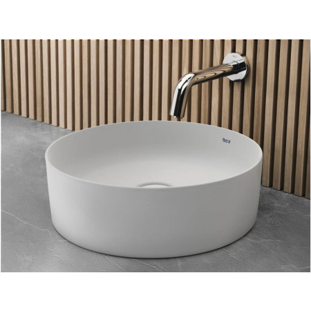 Roca TERRA Umywalka nablatowa okrągła 39 cm Fineceramic BIAŁY MAT