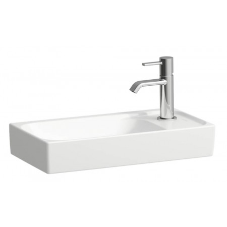 Laufen Mała umywalka z półką po prawej stronie 460 x 235 mm z otworem na baterie, bez otworu przelewowego