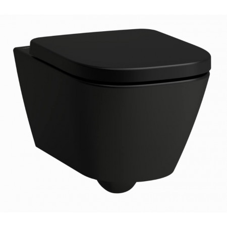 Laufen Meda czarny matowy miska podwieszana wc vortex silent flush 540x360 mm rimless 
