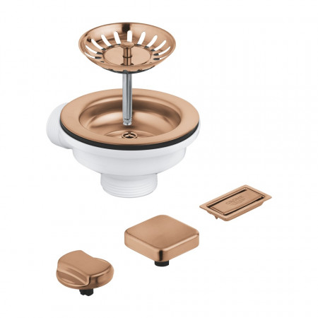 Grohe Zestaw odpływowy do zlewozmywaka jednokomorowego brushed warm sunset