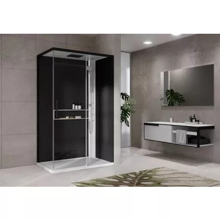 Novellini Glax 2.0 kabina z hydromasażem 120x80 prawa bat nech.hydro white