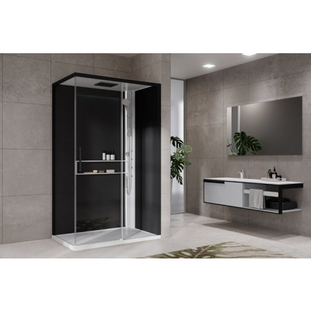 Novellini Glax 2.0 kabina z hydromasażem 120x80 prawa bat term.hydro white