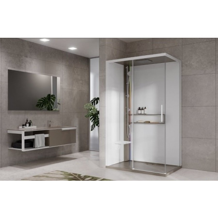 Novellini Glax 2.0 kabina z hydromasażem 120x80 lewa bat nech.hydro plus corda