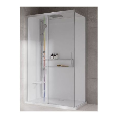 Novellini glax 2.0 2 2p+f (b.4,5) 120x80 lewa term.hammam silver