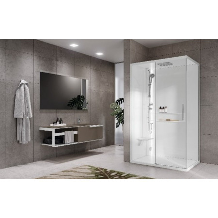 Novellini glax 2.0 2 2p+f (b.4,5) 120x80 lewa term.hammam total white