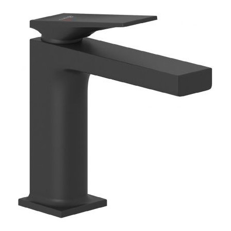 Kludi Decus bateria umywalkowa 110, zestaw odpływowy PUSH-OPEN, EcoPlus czarny mat