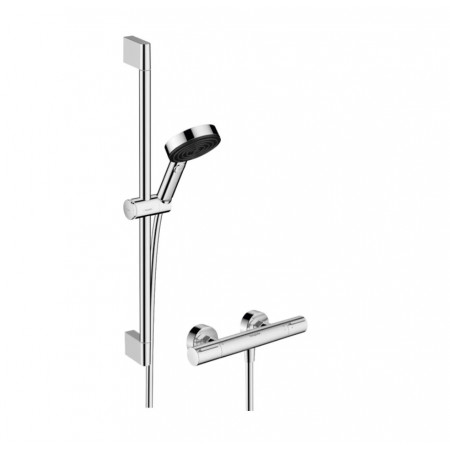 Hansgrohe Pulsify Select S System prysznicowy 105 3jet Relaxation EcoSmart z drążkiem 65 cm i bat termostat chrom