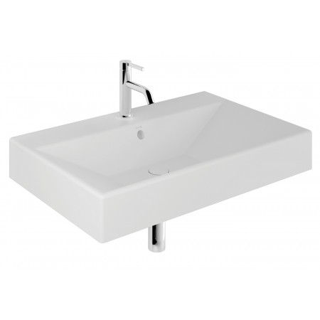 Kludi Resa umywalka ceramiczna podwieszana, prostokątna, 61x50, z otworem na baterię, biały