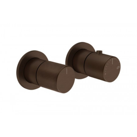 Gessi Habito Rigato bateria podtynkowa prysznicowa dwudrożna Dark Bronze