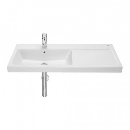 Roca Gap Umywalka ścienna asymetryczna lewa 100x46 cm Supraglaze biały - 841296_O1