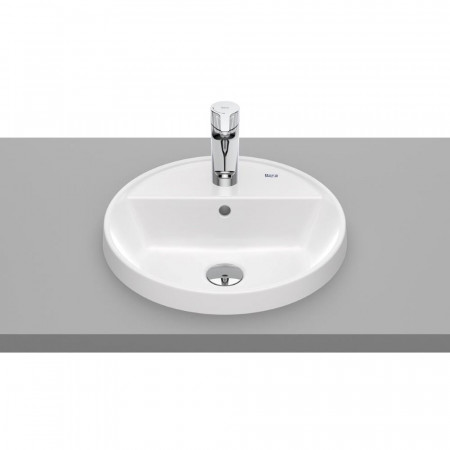 Roca Gap Round Umywalka wpuszczana w blat okrągła 40 cm biały - 841335_O1