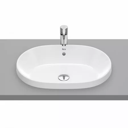 Roca Gap Umywalka Blatowa Owalna 55X39 Cm, Z Przelewem, Supraglaze - 841309_O1